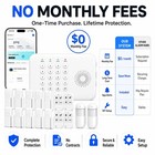 Wireless Home Security System Wifi 4g Home Alarm System With Phone App 17 Pcs