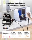 Vevor Airbrush Kit Air Brush Kit 1 6 Hp Air Compressor Tank 1 Airbrush 3 Tips