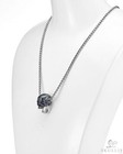 Necklace Of 1 0  Hematite Carved Detachable Crystal Skull Pendant  Silver Chin