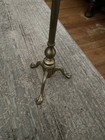 Solid Brass Mid Cetury Martini Cocktail Side Table Clawfoot 19 In Tall 