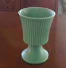 Vintage 1960s Mccoy Pottery Floraline Pedestal Planter Vase Light Green Speckle 