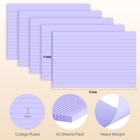 200 Pcs Index Cards 4 X 6 Inch Ruled Purple Cards  4 X 6 Inches 