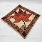 Set 3 Handmade Quilted Pot Holders Hot Pads Placemat Maple Leaf Fall 9 5 X 9 5