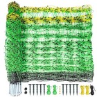 Electric Netting Fence Mesh Kit Deer Fencing 49 6  H X 164  L With Posts Spike
