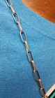 Native Southwestern Sterling Silver Navajo Chain Necklace - Stripe Stamped