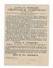 Old Quack Medicine Trade Card Lydia Pinkham s Vegetable Converse Ward Athol Ma