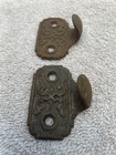 Pair  2  Antique Vintage Window Sash Lifts Pulls Cast Iron Pat  1871 Restore
