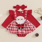 Baby Girl Christmas Outfit Newborn Santa turkey Romper Dress Ruffle Skirt Jum   