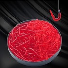 100pcs Soft Earthworm Fishing Bait Red Worm Lures Crankbaits Hooks Baits Tackle