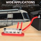 Bus Bar 12v Power Distribution Block With Cover 5 X 1 4  Studs Terminal Block