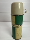 Vintage Holiday Thermos 1950s King Seeley Pint Size Thermos With Lid   Cup Cover