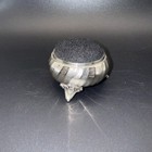 Vtg Victorian Tassa Style Footed Heavy Silver Plated Hat pin Cushion 2   hx3   w