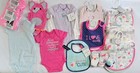 Baby Girl Clothing Lot Newborn   6m Bibs Socks Burp Cloths Sleepwear Nwt
