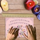 Kitty Wood Cat Talking Board     Pink Wooden Divination Board With Planchette