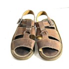 Dr Doc Martens Vintage Youth Kids Fisherman Sandals Brown Size 2 Made In England