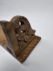 Vintage Carved Wood Wall Shelf India 20    Ornate Corbels Rope Edge Boho Decor
