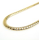 Men s 14k Gold Plated 6mm   24  Solid Miami Cuban Link Chain Necklace Hip Hop