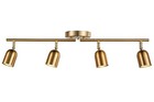 4 Light Track Lighting Kit  Matt Brass Finish Flexibly Ajustable With Modern 