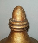Antique Vtg 19th C 1800s Large Carved Turned Wood Urn Shaped Finial Great Paint