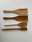 Antique Primitive Wood And Metal Spoons  Lot Of 8