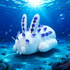 Kawaii Deep Sea Bunny Plush Toy Cute Marine Stuffed Animal Gift Decor Soft Homey
