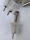 Anytime Bar Supplies Pourers Stainless Steel 12 Pack Flip Top Clear Cork Amp380a