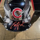 Ed Howard Signed Chicago Cubs Chrome Mini Helmet Beckett Coa