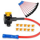 10pc 12v Car Add-a-circuit Fuse Tap Adapter Kit W 5a Low-profile Mini Blade Fuse