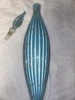 Vtg Bar Ink Murano Genie Style Glass Bottle Decanter 19 5    Flaw Chip On Stopper