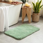 Set Of 2 Non Slip Shaggy Bathroom Rugs Extra Thick Soft Bath Mats Plush Microfib