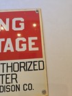 Vintage Southern California Edison Porcelain Enamel High Voltage Sign 12x8   