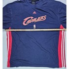 Cleveland Cavaliers Adidas T Shirt Mens 2xl Blue Red White Stripe Nba Tee