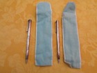 Vtg Tiffany T-clip Logo Cap Sterling Silver Pen Mechanical Pencil Set With Bags