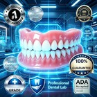 Moldable Silicone Dentures Upper Lower False Teeth Set Instant Smile Toothbrush
