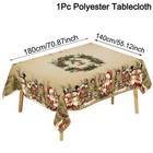 Christmas Tablecloth Santa Snowman Xmas Table Cover Holiday Home Decor