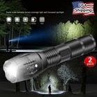 Super-bright Led Tactical Flashlight 5 Modes Zoomable 2-pack