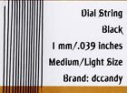 Radio Dial Cord String 12 Ft Braided Nylon 1mm Black For Vintage Radio Tuner
