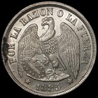 Chile - 1 Peso - 1885 So - Km 142 1 - Silver  900 - 0 723 Asw