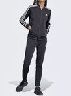 Adidas Essentials 3-stripes Track Suit Zip Jacket   Pants Women s Size Xs Black