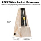 Lekato Mechanical Metronome Retro Music Timer Copper Tempo Piano Guitar Drum