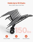 Vevor Folding Chair Rack Cart For 10 Chairs Of 150 Lbs Push-style Chair Dolly