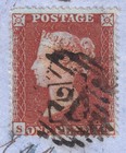 1855 Sg17 1d Red Brown Economic Life Assurance Cover London Louth  sd 