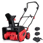 20in 40v Cordless Snow Blower With 2 X 4 0ah Batteries   Charger 180   Chute Lamp