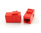 2-pack Cat6 Female female Rj45 Ethernet Red Keystone Jack Coupler  Wp-c02rd
