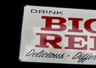 Porcelain Big Red  Enamel Sign 36x18 Inches