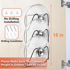 2 Pack Pot Lid Organizer Rack 6-tier Lids Holder For Smooth Cabinet Door wall