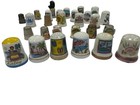 Vintage Thimble Lot  28 Souvenir Porcelain Metal Mixed Collection