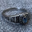 Riverview High School 2021 Music Ladies Class Ring Signed Rg Val Blue Stone Sz 7