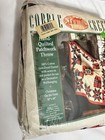 Vintage Hand Quilted Christmas Blanket   Wall Hanging Throw Stitched Christmas