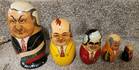 Russian Political Leaders Matryoshka Set Of 5 Nesting Wooden Dolls